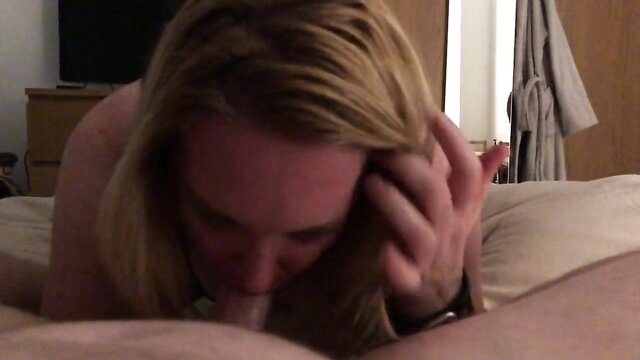 amateur, british, blonde - filthy british milf gives a sensational deepthroat in latex