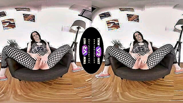 Caroline Mann - tmwvrnet caroline mann panacea for bad mood masturbation hd vr female orgasm 180 virtual reality solo girl caucasian blackhaired fishnet small tits natural tits vaginal masturbation s TMW VR Net