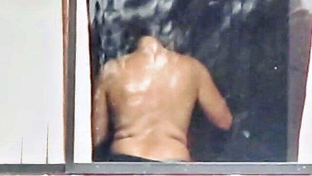 Ts - neighbor spies on unsuspecting woman showering Ts