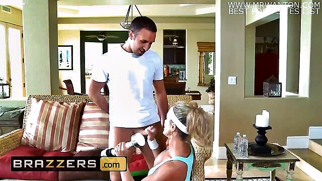 Brandi Love, Keiran Lee - brandi love and keiran lee in steamy sports themed milf action Big Tits In Sports