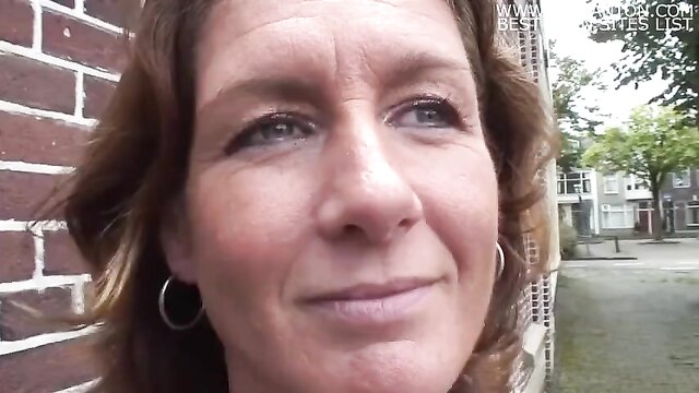 Manuela - dutch mature enjoys intense threesome with two men