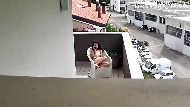 Dollscult - private citizen indulges in voyeuristic behavior observing a young neighbors solitary pleasure session on her balcony