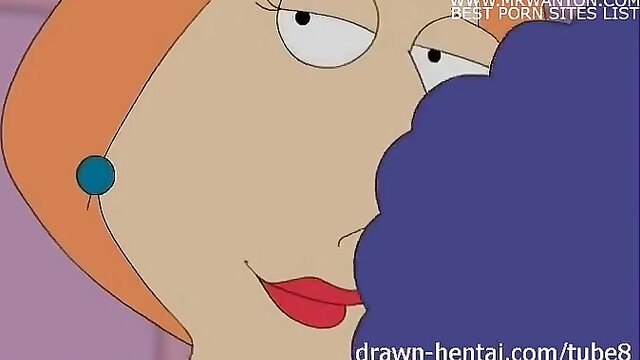 hot sexy porn video   marge simpson and lois griffin in sensual lesbian hentai : Strap On