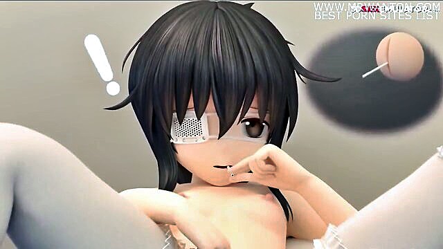 hentai, cartoon, 60 fps - steamy solo session of a horny teen in 3d hentai