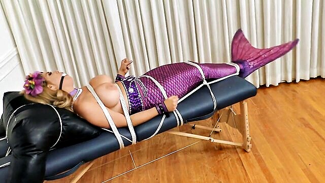 big tits, fetish, blonde - newly released extended video of carissa mermaid in bondage and bdsm   only on bdsmx