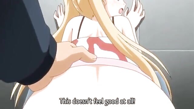 stockings, blonde, teen - taboo anime sex with a perverted stepuncle and big titted teen