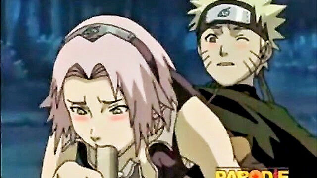 small tits, redhead, double penetration - sakuras sexual training revealed as she experiences double anal penetration with naruto and sasuke