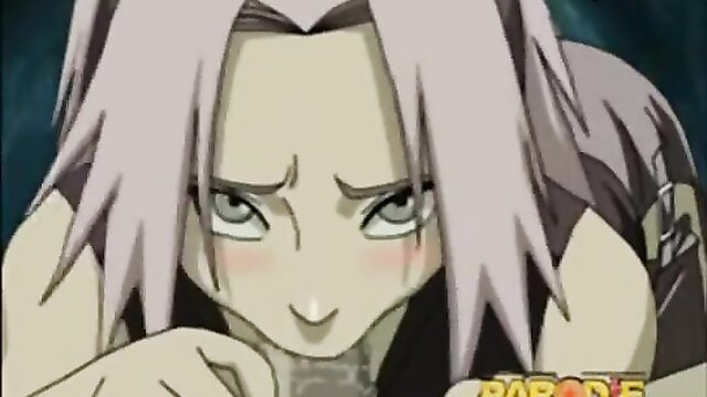 double penetration, small tits, redhead - naruto and sasukes wild anal double penetration of sakura