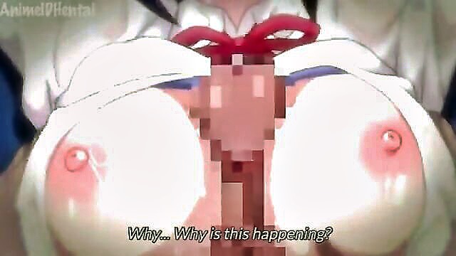 anime, big tits, cartoon - cartoon fantasy character experiences unexpected ejaculation