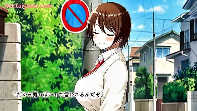 anime, new hentai defenseless boyish girl, japanese hentai - freshly released hentai features a girl with boyish looks getting unprotected