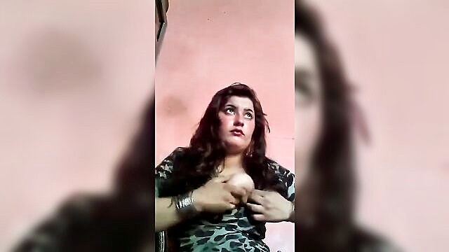 softcore, redhead, big tits - a pakistani girl from pathani showcases all of her attributes in a solo webcam performance