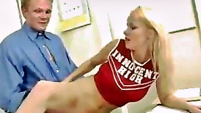 hot blonde teen cheering while getting fucked hard : InnocentHigh