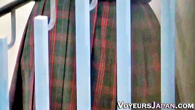 uniformed teen rubs pussy : VoyeurJapanTV