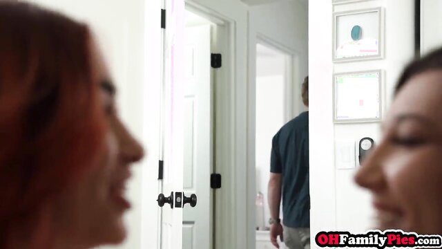 teen stepsister, hot teen, teen step - stepbro spies on stepsister and her lesbian friend