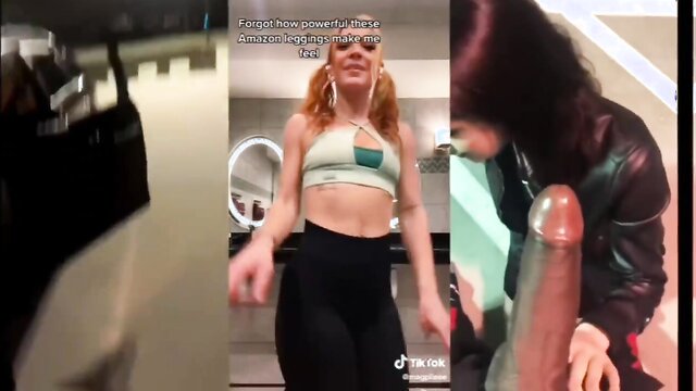 big cock, pussy, black dick - splitscreen bbc tiktoker