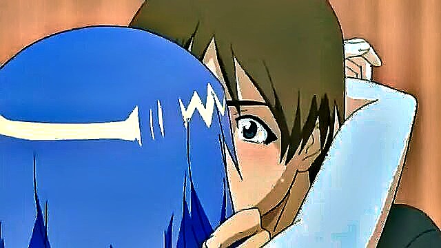 anime, big boobs, hentai - see this well endowed anime beauty kiss her partner and receive intense penetration