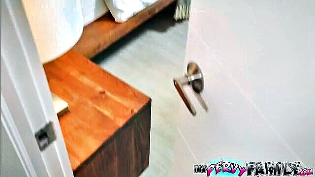 Armani Black - armani black caught fingering herself in secret while spying on her step mom