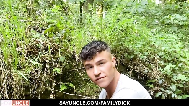 familydick, gay bareback, big cock - young gay step uncle gets fucked hard by his cute step sibling