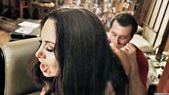 big tits, big dick, brunette - ava addams gets laid by a horny guy with a big cock in a public area