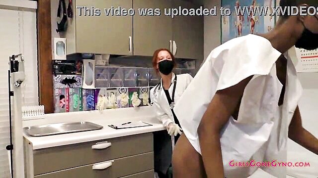 Doctor Tampa - new hooters applicants ebony jewel mixed cutie aria nicole gets examined spanked to see if they have what it takes to sling wings at girlsgonegynocom GirlsGoneGyno
