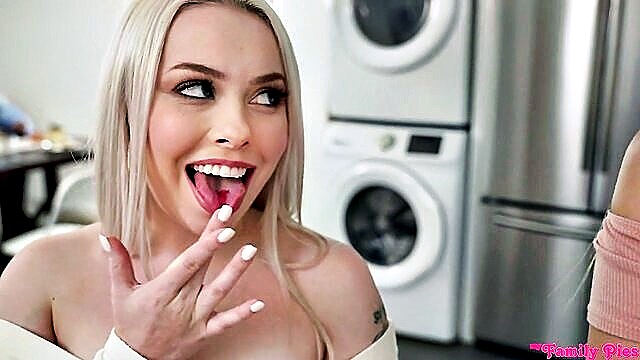 Lulu Chu, Haley Spades - lulu chu and haley spades share a hard dick in a passionate threesome Nubiles Porn