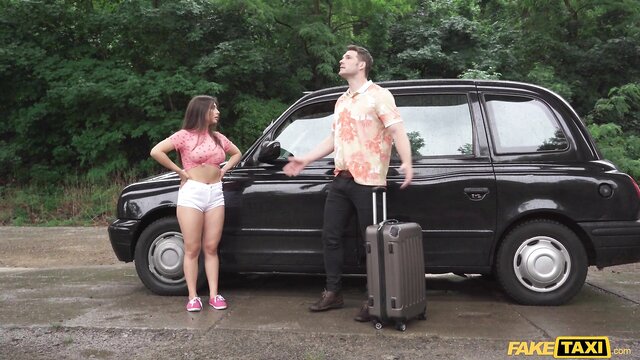 Tommy Woods, Tru Kait - tru kait and tommy woods indulge in kinky outdoor spanking with a pretend taxi driver fakehub