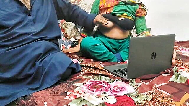 indian, with clear hindi voice, step-sister - step sis caught on laptop drilled in all her crevices by step brother