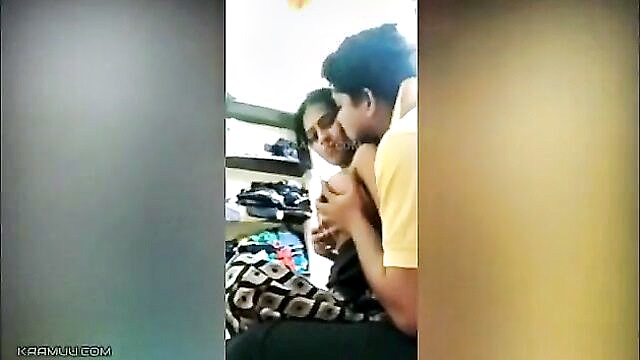 hairy, homemade, boobs - two indian cuties enjoy rubbing each other’s hairy breasts and themselves