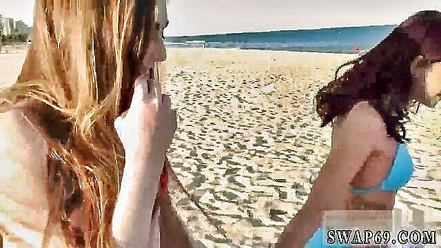 4some, daddy, group - big tit beach orgy