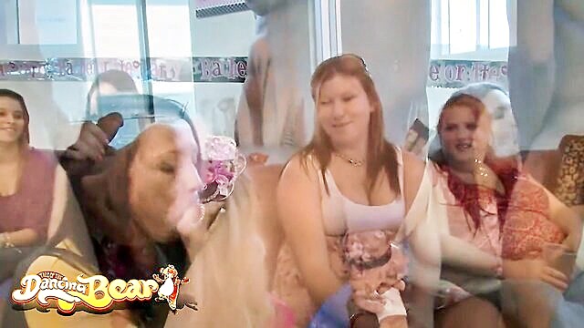 dancingbear, bangbros, stripper - this is a compilation of bachelorette parties and features dancers who expose their large bosoms and get hand jobs while the brides to be watch