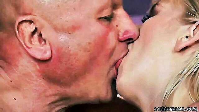 blowjob, blonde, horny - sexy blonde teen babes give head in steamy threesome action