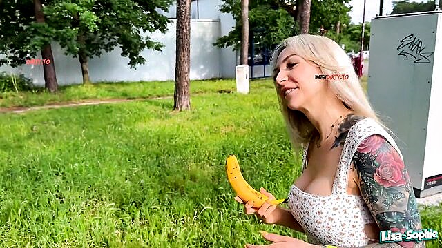 Lisa_Sophie - lisa and sophie’s explicit rendezvous with a well endowed tattooed friend in an outdoor setting