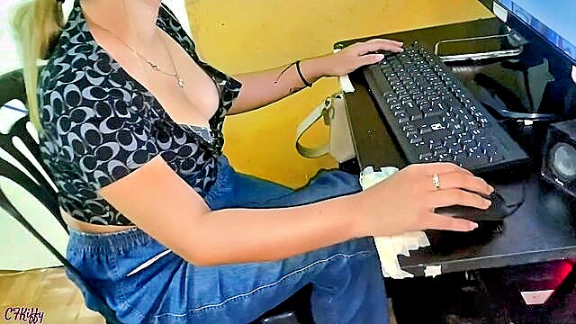 cum bath, with her, very first - andrea halleys steamy first time with her workmate ends with a filthy cum filled bathroom