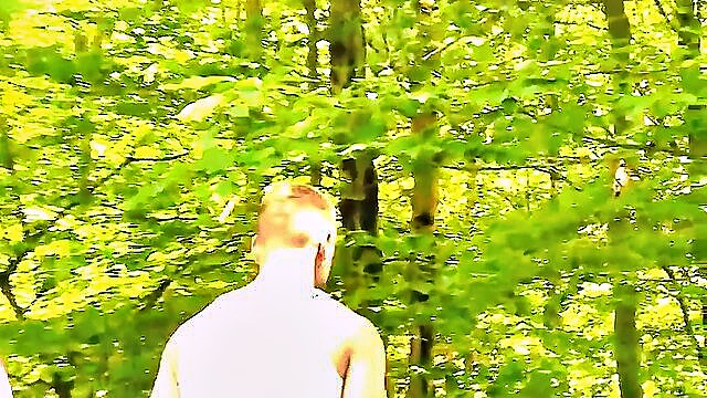 oral, fucking, blowjob - hot gay scene in the woods with two men who enjoy anal and oral sex