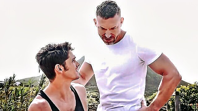 outdoor, buttfucking, anal fuck - devin franco and tomas brand let their animalistic tendencies take over in this anal sex filled outdoor adventure