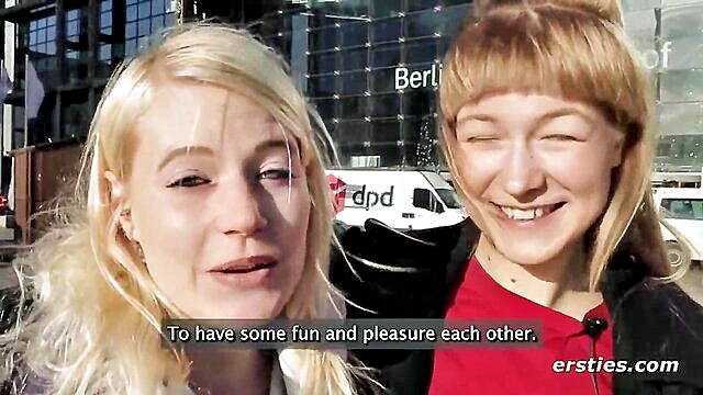 lesbian, pussy, babe - real sex experience with two russian women who undress and reveal their shaven private parts in public