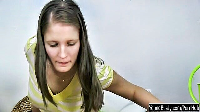 Jennifer Amton - jennifer amtons massive natural tits bounce as she rubs her wet pussy on the floor Young Busty