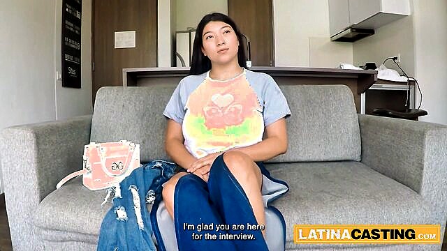 latina casting, bbw, latina - beautiful latina teacher with large breast gets her throat fucked and pounded hard in this pov video