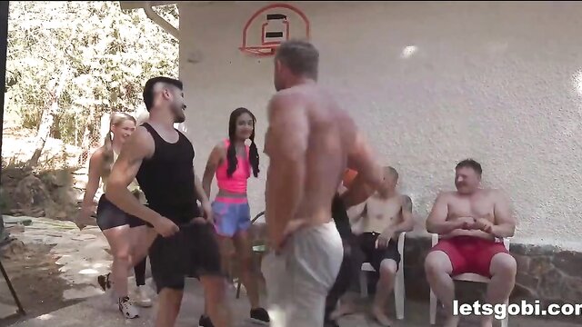 fuck fest, in the, locker room - ballers locker room threesome
