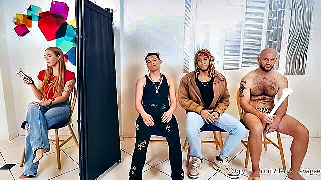 Angel Youngs - angel youngs enjoys double penetration with two hung studs in hd gangbang