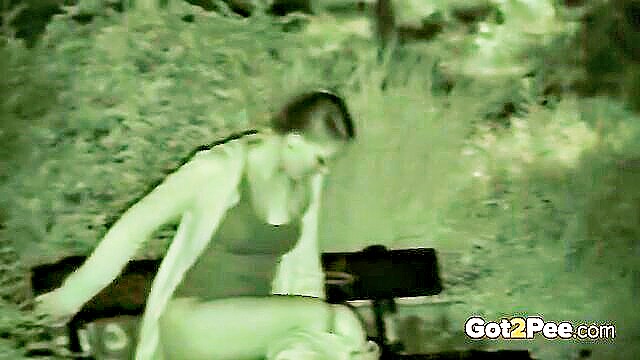 check out this stunning gal peeing in a park in stunning night vision clip : Got 2 Pee