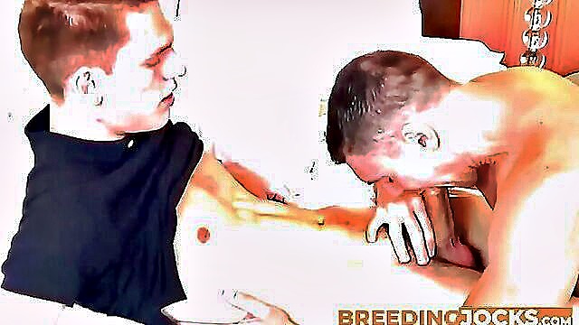 gay sex, cum on ass, cum in ass - watch these sweaty jocks take a raw ass pounding and take loads of cum on their asses