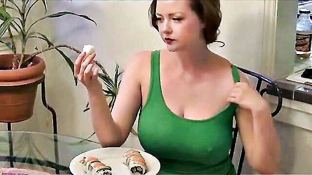 and she, busty gf, walking around - busty gf tease video