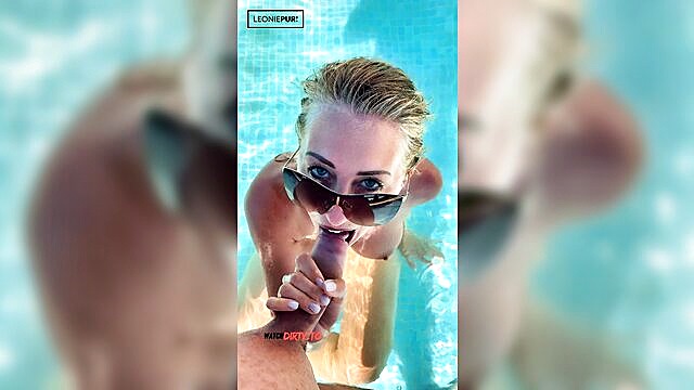 Leonie-Pur - this is a teen porn video with leonie pur where she achieves an orgasm while having sex in the pool