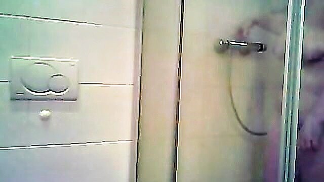 boobalicious, caught naked, taking shower - naughty aunt caught taking a shower in the bathroom boob obsessed