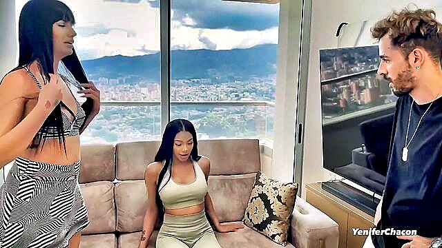 hot sex, personal trainer, hot sexy - latina and trainer fucking