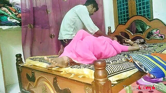 young desi couples hot indian bhabhi rides during celebratory day : Telugu Couple Sex