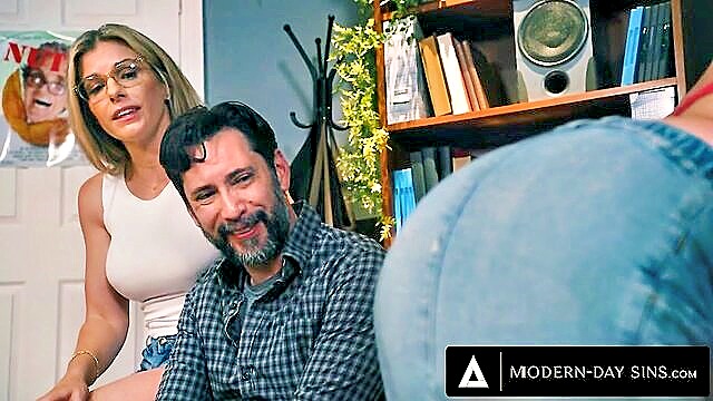 ffm threesome, cory chase, leana lovings - cory chase leana lovings engage in kinky ffm threesome with stepdad