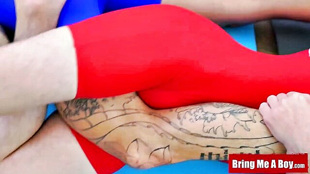 twink, fetish, bringmeaboy - spandex boys wrestling cocks