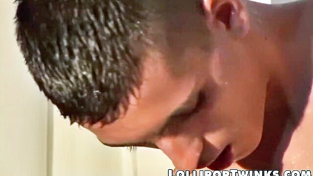 gay, lollipoptwinks, twink - young skinny twink deepthroats and takes it up the ass with rimming skills